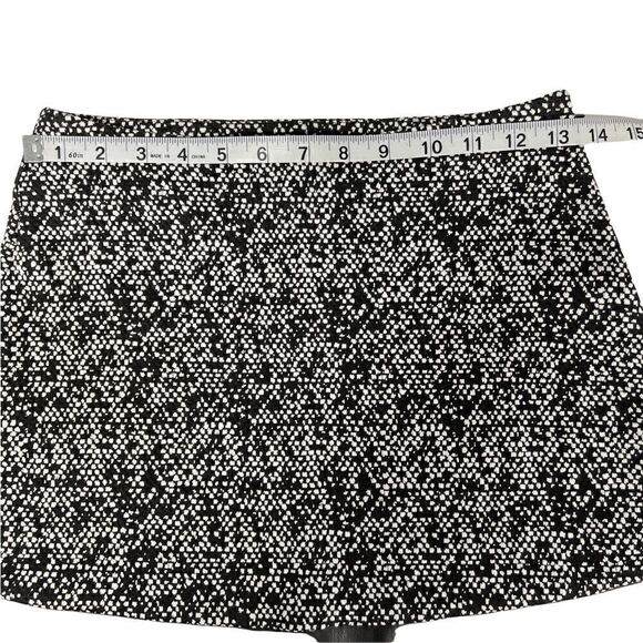 MICHAEL Michael Kors Skirt A-Line Black White Faux Leather Hem Side Zipper XS - Picture 7 of 11